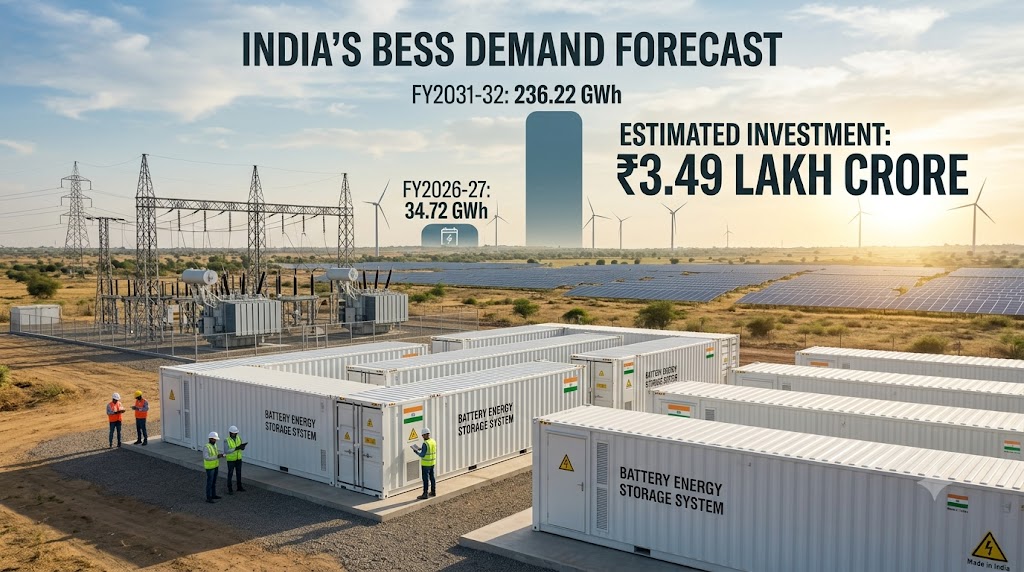 India&rsquo;s Battery Storage Revolution: Rs 3.49 Lakh Crore Investment Opportunity by FY32